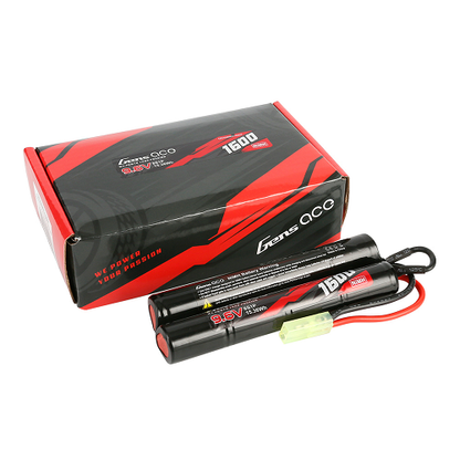 Gens Ace 1600mAh 8S1P 9.6V NIMH Battery Nunchuck Style