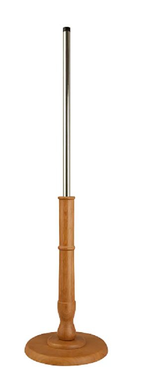 7/8" Round Wood Base with Upright - Natural Finish Econoco RBASESH78