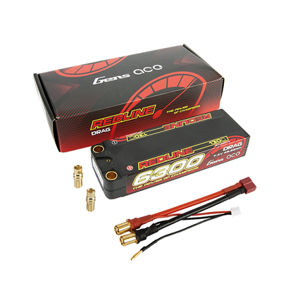 Gens Ace Redline Drag Racing Series 6300mAh 2S2P 7.4V 130C HardCase Lipo Battery