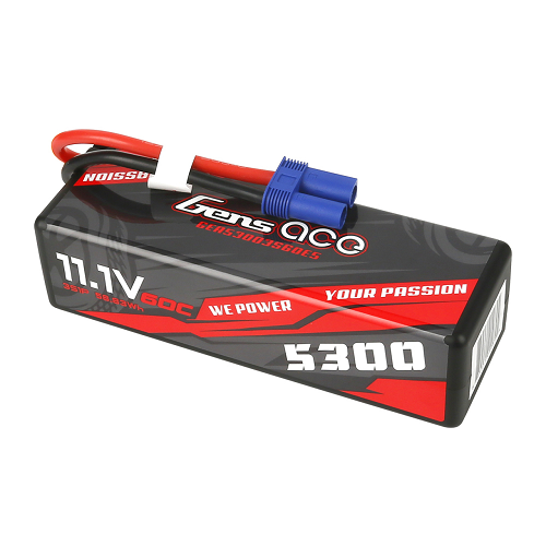 Gens Ace 5300mAh 3S1P 11.1V 60C HardCase Lipo Battery 15# With EC5 Plug
