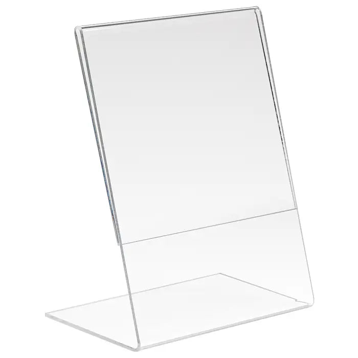 Acrylic Slantback Sign Holders for Counter Tops Econoco HP/CT57V-SB (Pack of 24)