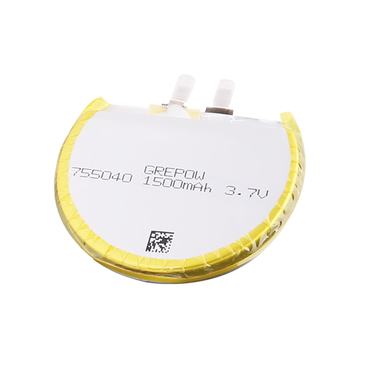 Grepow 1500mAh 1S1P 3.7V LiPo Round Shaped Battery 7550040