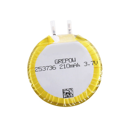 Grepow 210mAh 1S1P 3.7V LiPo Round Shaped Battery 2537036