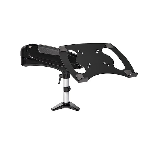 34" Desk Mount Monitor Arm W/ Laptop Tray Bracket Desk Clamp VESA Displays