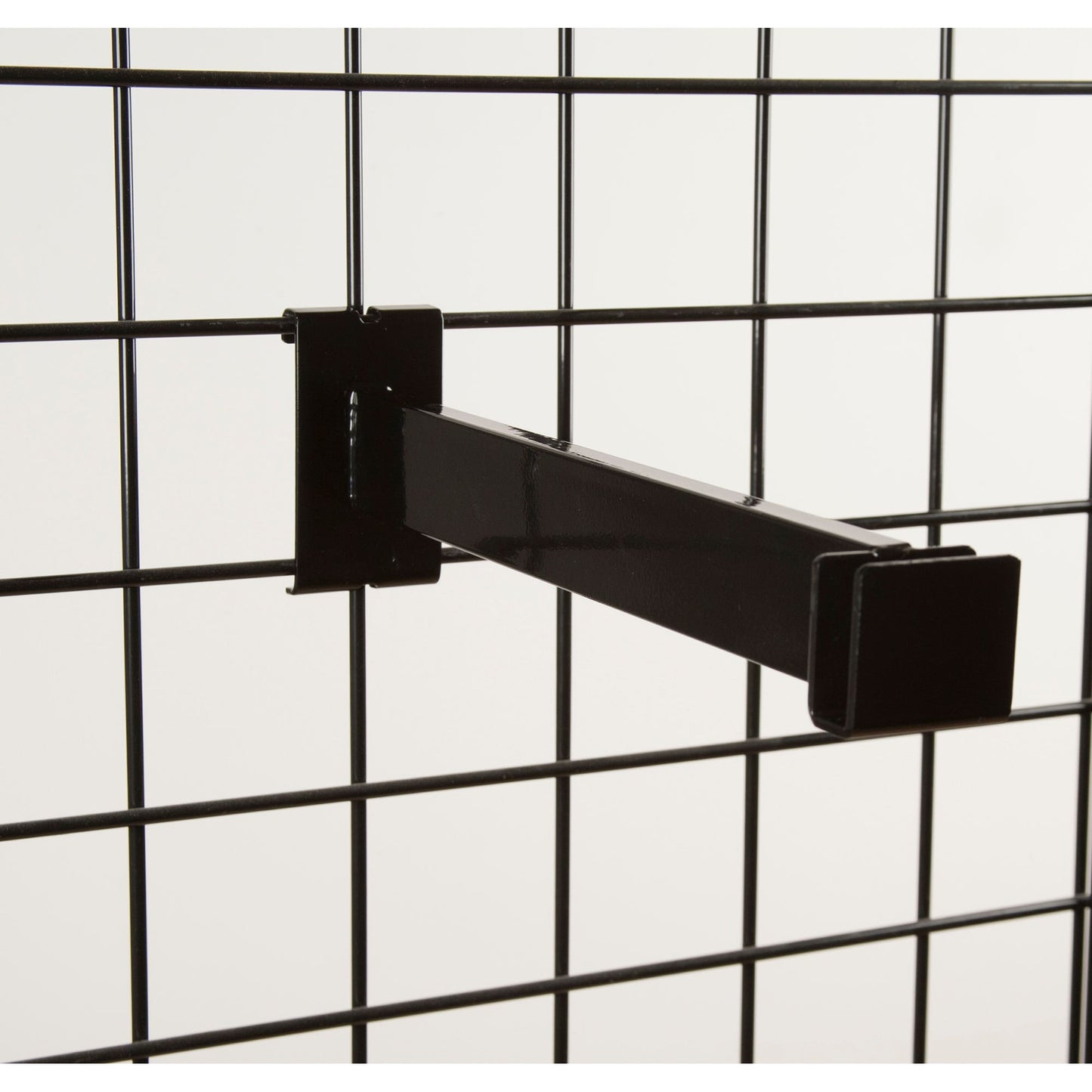 12"L Hangrail Bracket to Hold Rectangular Tubing Black Econoco BLK/FB