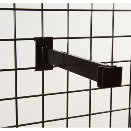 12"L Hangrail Bracket to Hold Rectangular Tubing Black Econoco BLK/FB