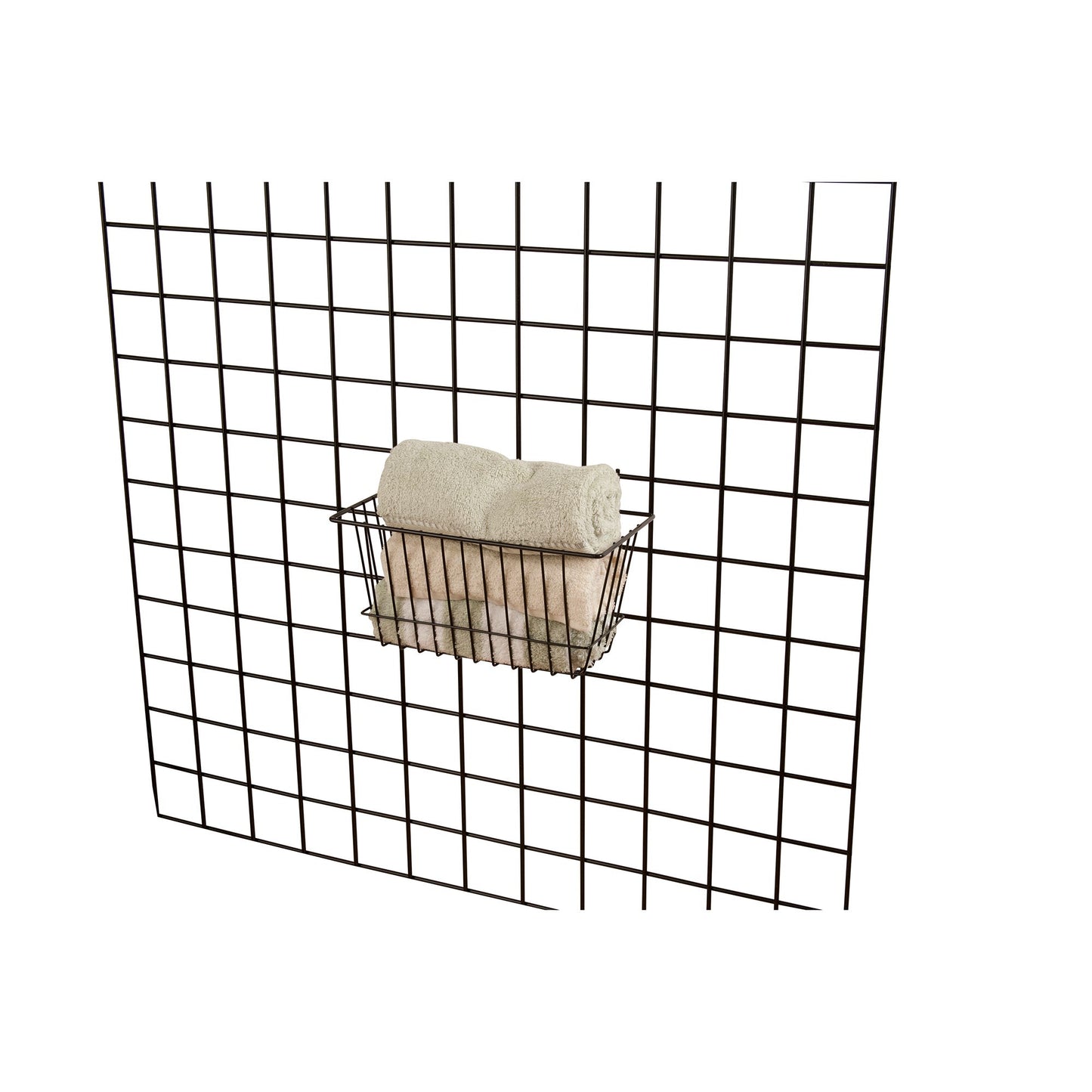 12"W x 6"D x 6"H Narrow Basket Fits Grid Panels, Slatwall & Pegboard Black Econoco BSK17/B (Pack of 6)