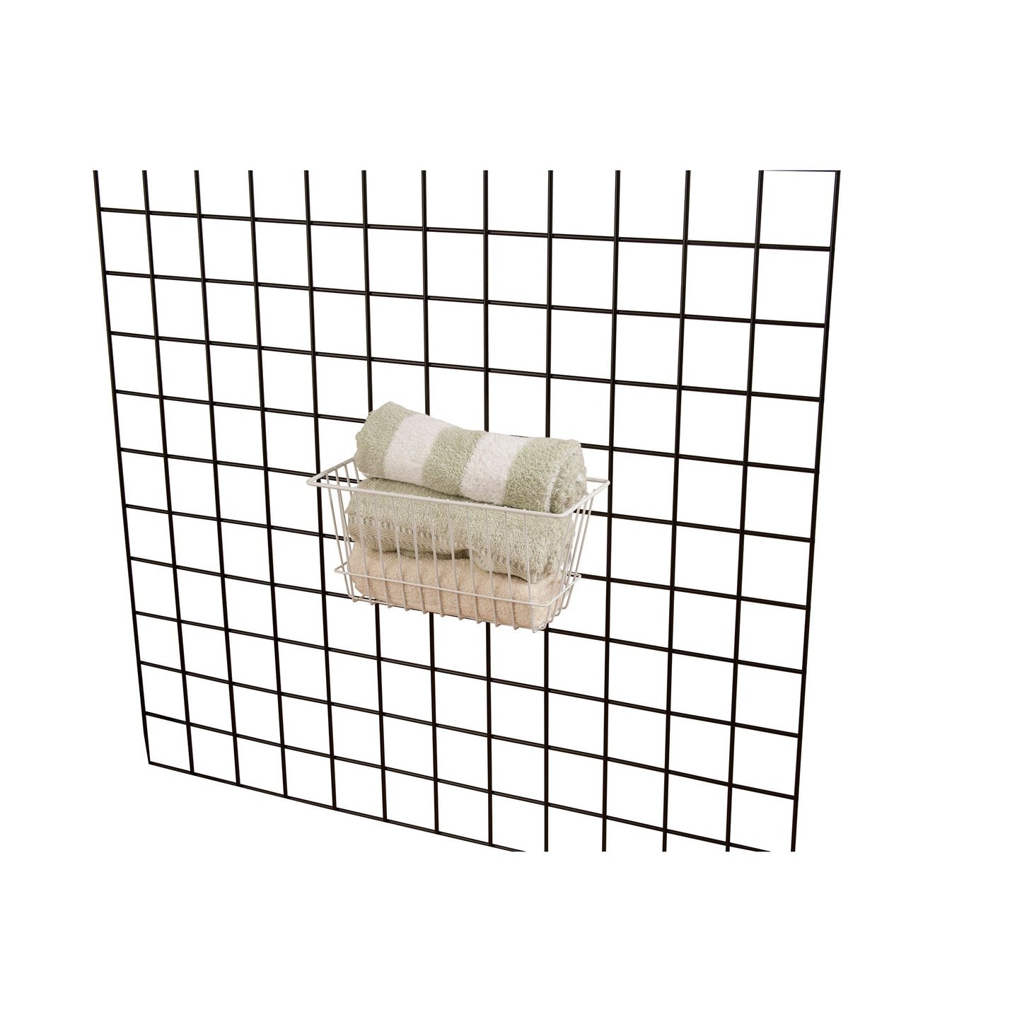 12"W x 6"D x 6"H Narrow Basket Fits Grid Panels, Slatwall & Pegboard White Econoco BSK17/W (Pack of 6)