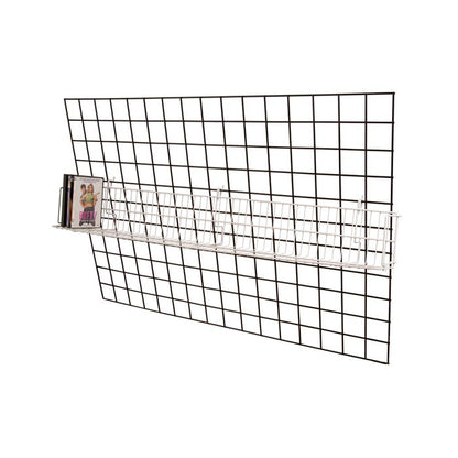 All Purpose Video Shelf Fits Grid Panels, Slatwall & Pegboard White Econoco BSK48V/W