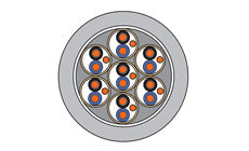 Eutex Cable 2 Pairs 0.75 Nominal Area BU (I) S13 Fire Resistant Instrumentation Cable with Individual Screen 250V