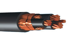 Belden Cable 1 AWG 3 Conductors Basics Symmetrical Design Dual Copper Tape VFD Cable 29528C