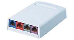 Panduit CBX4IW-AY Surface Mount Box 4 Port Off White