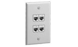 Panduit CFP4WH Faceplate 4 Port Classic White