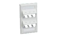 Panduit CFPSL6EIY Faceplate 6 Port Classic Sloped Electric Ivory