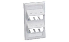 Panduit CFPSL6EIY Faceplate 6 Port Classic Sloped Electric Ivory
