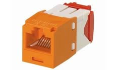Panduit CJ5E88TGOR-24 Category 5e Mini-Com Module UTP 8-Position 8-Wire TG Style Orange Pack of 24