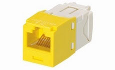 Panduit CJ688TGYL Mini-Com Module Category 6 UTP 8-Position 8-Wire Yellow