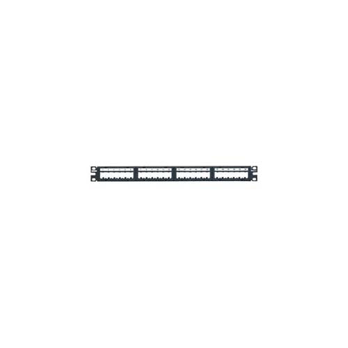 Panduit CPPL24M6BLY Mini-Com Modular Patch Panels with Faceplates 24-Port Black
