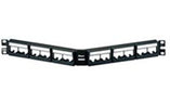 Panduit CPPLA24WBLY 24-Port Angle d Patch Panel With Labels Removable Snap-In Faceplate
