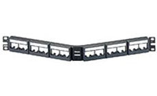 Panduit CPPLA24WBLY 24-Port Angle d Patch Panel With Labels Removable Snap-In Faceplate
