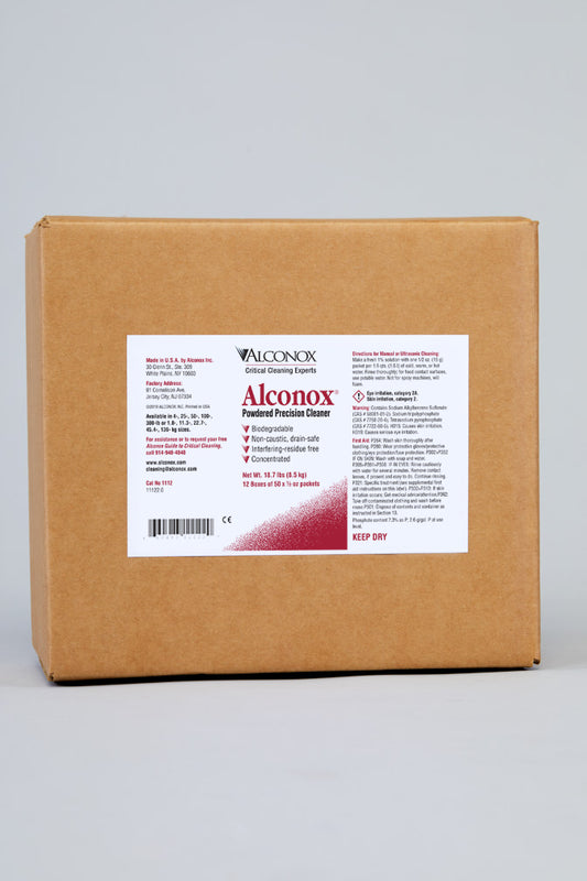 Alconox 1112 Case of 12 Dispenser Boxes of 50 x 0.5 oz packets