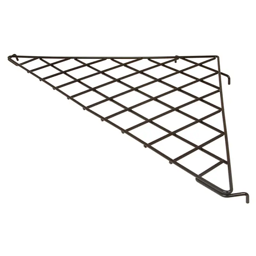 24" x 24" x 34-1/2" Triangular Shelf for Grid Panels Econoco BLKS/90 (Pack of 10)