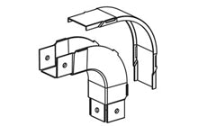 Panduit FOVRA2X2YL Fitting And Cover Outside Vertical 90 Degree 2 in.x 2 in. (50mm x 50mm) Fiber-Duct Yellow