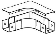 Panduit FRA2X2BL Fitting And Cover Horizontal 90° Angle 2 in. x 2 in. (50mm x 50mm) Fiber-Duct Black