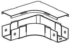 Panduit FRA2X2YL Fitting And Cover Horizontal 90° Angle 2 in. x 2 in. (50mm x 50mm) Fiber-Duct Yellow