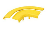 Panduit FRRASC4YL Split Cover Horizontal Right Angle 4 in. x 4 in. FiberRunner Yellow