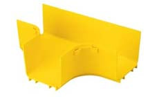 Panduit FRT4X4YL Horizontal Tee Fitting 4 in. x 4 in. FiberRunner Yellow