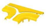 Panduit FRTSC4YL Split Cover Horizontal Tee 4 in. x 4 in. FiberRunner Yellow
