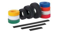 Panduit HLS5S-X0 Hook And Loop Tie Strip 18.0 inch Black Pack of 10