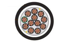 Prysmian and Draka Cable 14 AWG 19 Conductors Low Voltage AIRGUARD 600 Volt Control Heavy Industrial Offshore Cable 394065