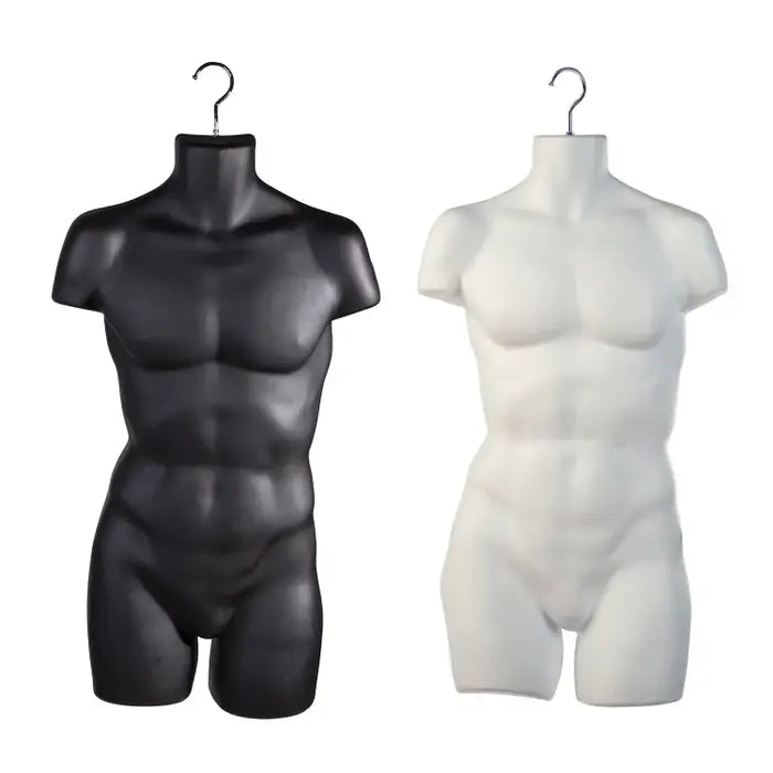 Men's Torso Forms - Injection Molded Styrene Econoco MHR26/B (Pack of 12)