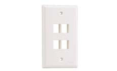 Panduit NK4FNWH NK Flush Mount Vertical Faceplate 1-Gang 4-Port White