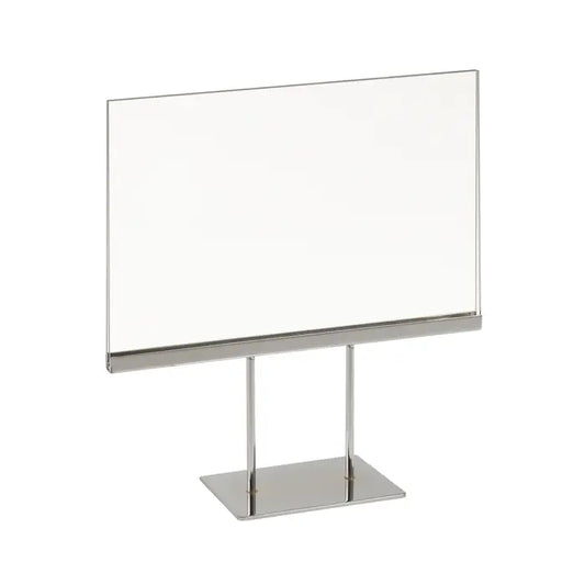 Countertop Acrylic Sign Holder with Chrome Base Econoco PK711 (Pack of 24)