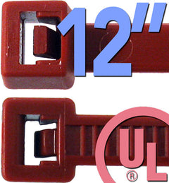 Vertical Cable 045-T50I2C2UL 12″ Cable Ties Plenum c(UL) Listed Red (Pack of 100)
