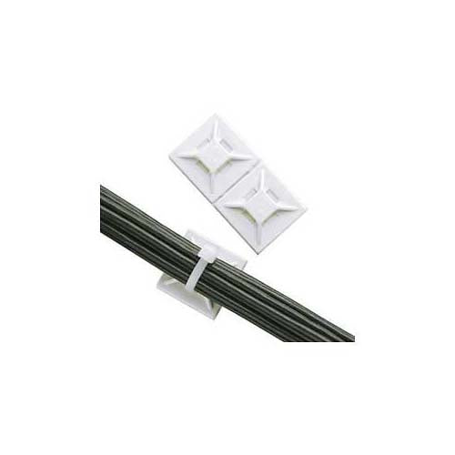 Panduit SGABM20-A-C Cable Tie Mounts Nylon Adhesive Mount White Pack of 100