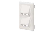 Panduit T70FV4IW Snap-On Vertical Sloped Communication Faceplate Off White