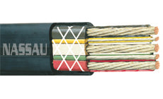 Amercable Tiger Brand 4 AWG Power Conductors Type G-GC Flat 3/C Mold-cured Jacket 2000 Volts Mining Cable 36-322-004