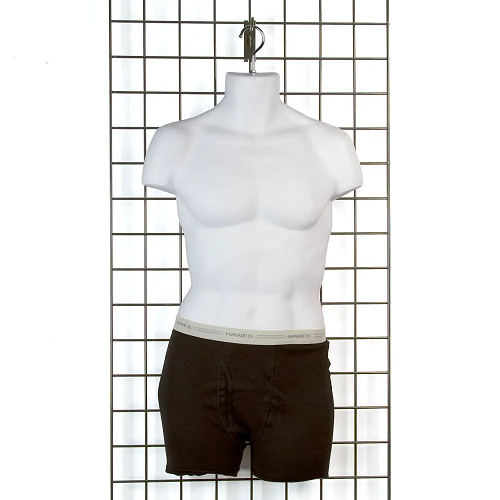 Men's Torso Forms Injection Molded Styrene Econoco MHR26/W (Pack of 12)