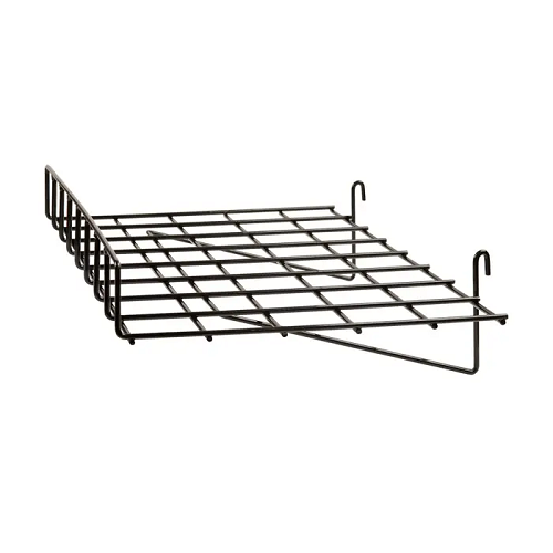1/4" Wire Straight Shelf W/ Front Lip Grid Panel Econoco BLKS/93 (Pack of 4)
