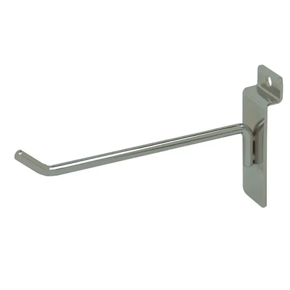 6" Satin Chrome Slatwall Hook Econoco SW/H6-SC (Pack of 96)