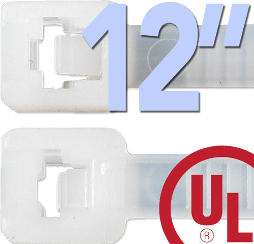 Vertical Cable 045-T50I9C2 12″ Cable Ties Natural (Pack of 100)