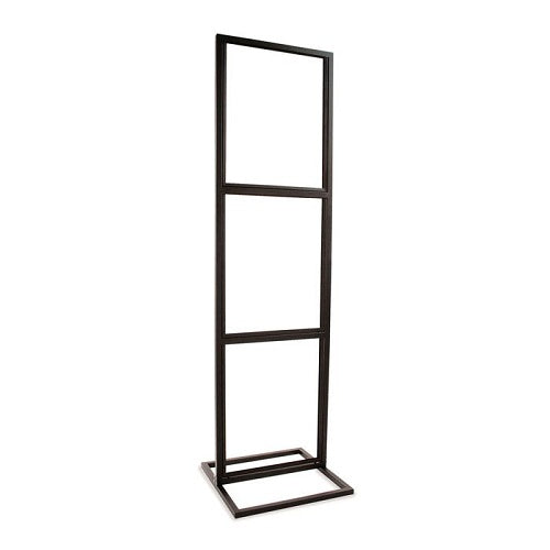 22" X 28" Triple Bulletin Sign Holder With Rectangular Tubing Base Econoco BH77/MAB