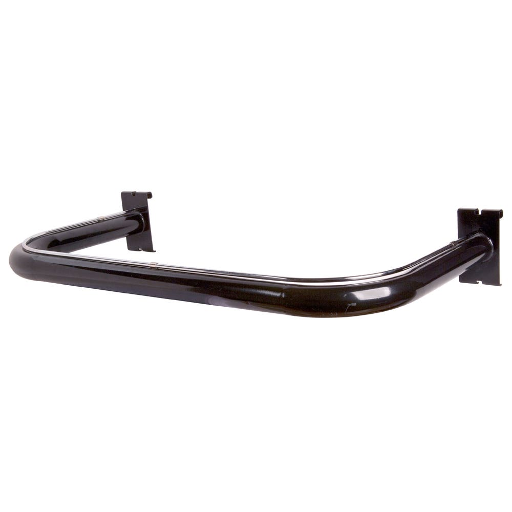 Econoco BLHG681 U-Shaped 1-1/4" Round Tubing Hangrail Black (Pack of 10)