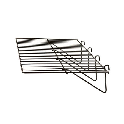 23-1/2"L X 12"W Straight Shelf For Grid Panels Econoco BLK/2412 (Pack of 6)