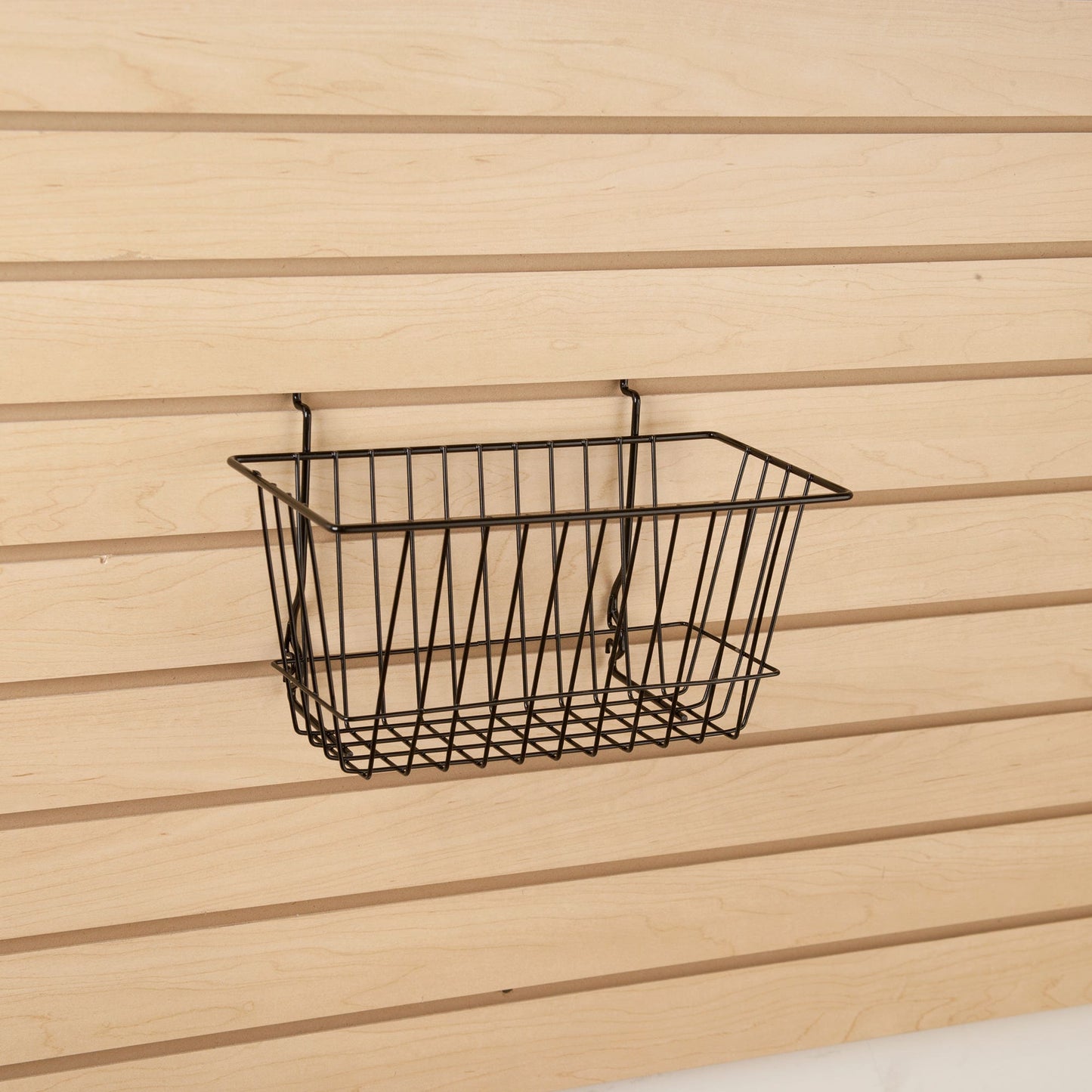 12"W x 6"D x 6"H Narrow Basket Fits Grid Panels, Slatwall & Pegboard Black Econoco BSK17/B (Pack of 6)