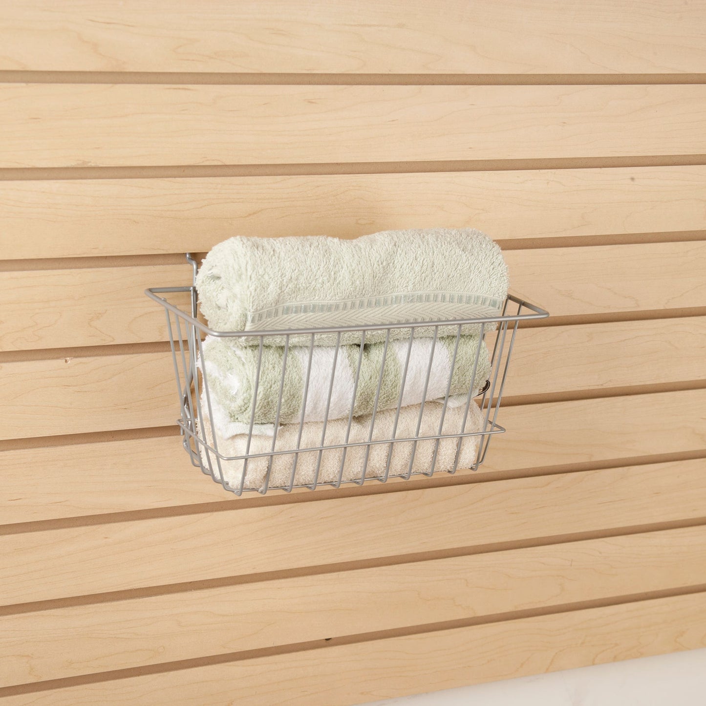 12"W x 6"D x 6"H Narrow Basket Fits Grid Panels, Slatwall & Pegboard Epoxy Chrome Econoco BSK17/EC (Pack of 6)